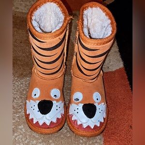 EMU Kids Boots Tiger Size US K/E11 Orange Animal print Little creatures UNISEX